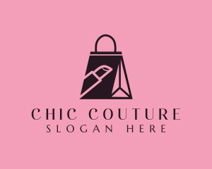 Lipstick Shopping Bag logo design