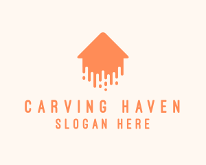 Generic Home Paint Arrow logo design