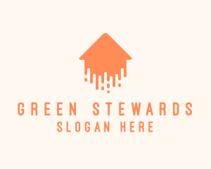 Generic Home Paint Arrow logo design