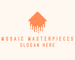 Generic Home Paint Arrow logo design