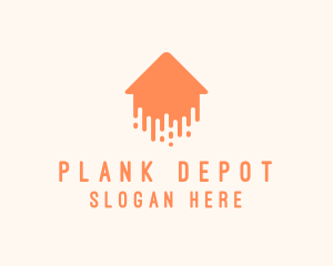 Generic Home Paint Arrow logo design