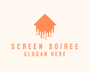 Generic Home Paint Arrow logo design