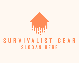 Generic Home Paint Arrow logo design