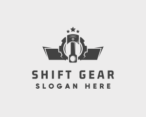 Piston Mechanic Gear logo design