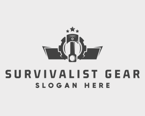 Piston Mechanic Gear logo design