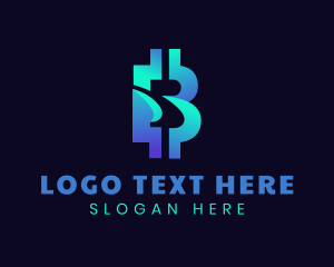 Letter - Gradient Crypto Letter B logo design