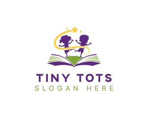 Book Children Learning logo design