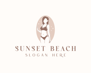 Bikini Woman Fashion  logo design