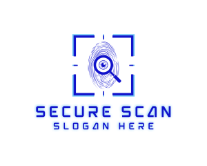 Detective Fingerprint Scan logo design