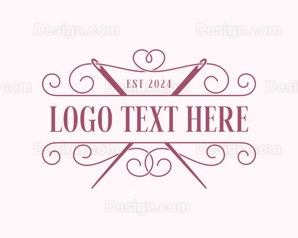 Fashion Dressmaker Needle Logo