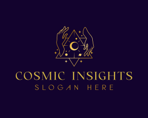 Cosmic Hands Tarot logo design