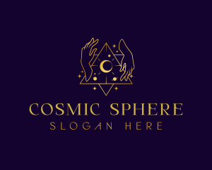 Cosmic Hands Tarot logo design