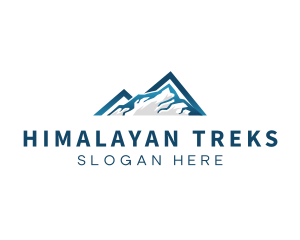 Triangle Snow Mountain Valley logo design