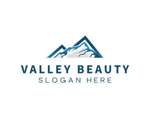 Triangle Snow Mountain Valley logo design