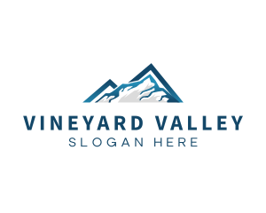 Triangle Snow Mountain Valley logo design