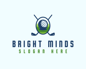 Golf Ball Sports Logo