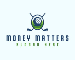 Golf Ball Sports Logo