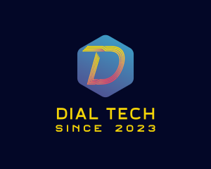 Cyber Tech Letter D logo design