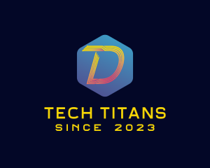 Cyber Tech Letter D logo