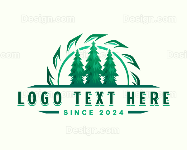 Timber Logging Forest Logo