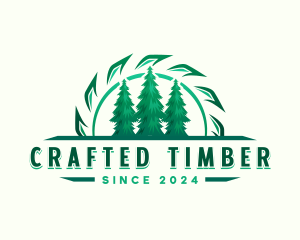 Timber Logging Forest logo design