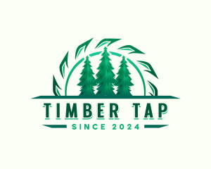 Timber Logging Forest logo design