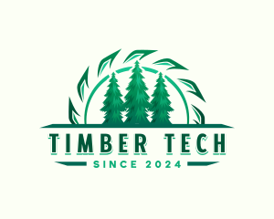 Timber Logging Forest logo design