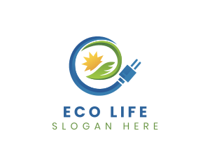 Eco Friendly Energy Plug logo design