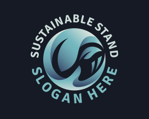 Leaf Hand Sustainability logo design