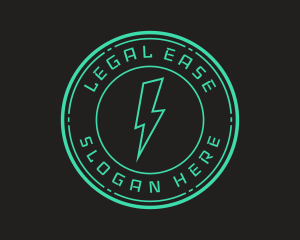 Techno Lightning Badge Logo