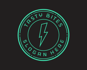 Techno Lightning Badge Logo