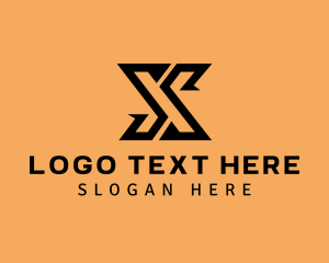 Modern Industrial Letter X logo design