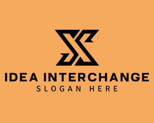 Modern Industrial Letter X logo design