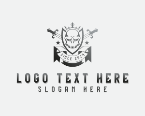 Skull Sword Weapon logo