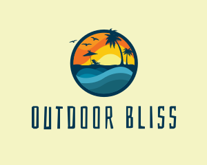 Tropical Beach Resort  logo design