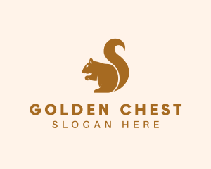 Golden Squirrel Animal logo design