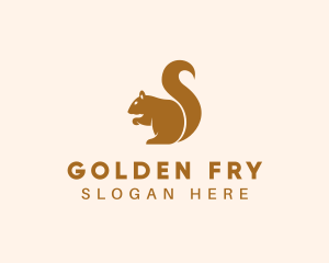 Golden Squirrel Animal logo design