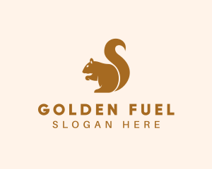 Golden Squirrel Animal logo design