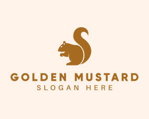 Golden Squirrel Animal logo design