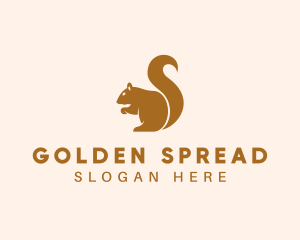 Golden Squirrel Animal logo design
