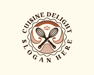 Whisk Baking Cuisine logo design