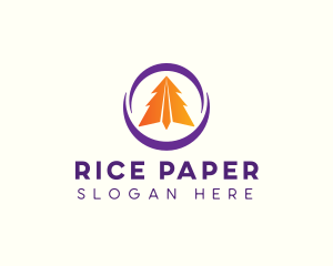 Paper Plane Fly logo design