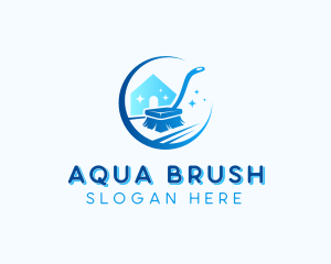 Home Cleaning Brush logo design