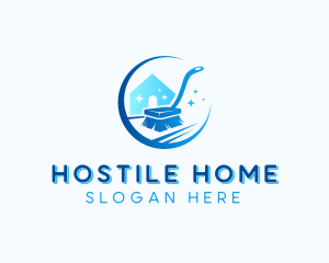 Home Cleaning Brush logo design