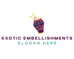 Musical African Drum logo design