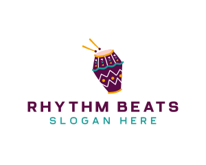 Musical African Drum logo design