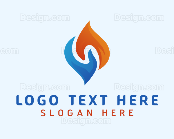 Warm & Cold Temperature Logo