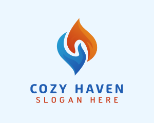 Warm & Cold Temperature logo design