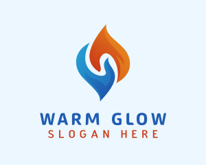 Warm & Cold Temperature logo design