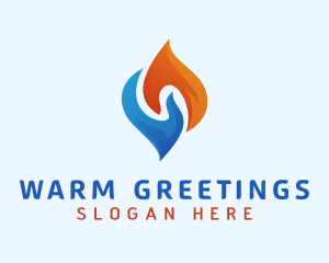 Warm & Cold Temperature logo design